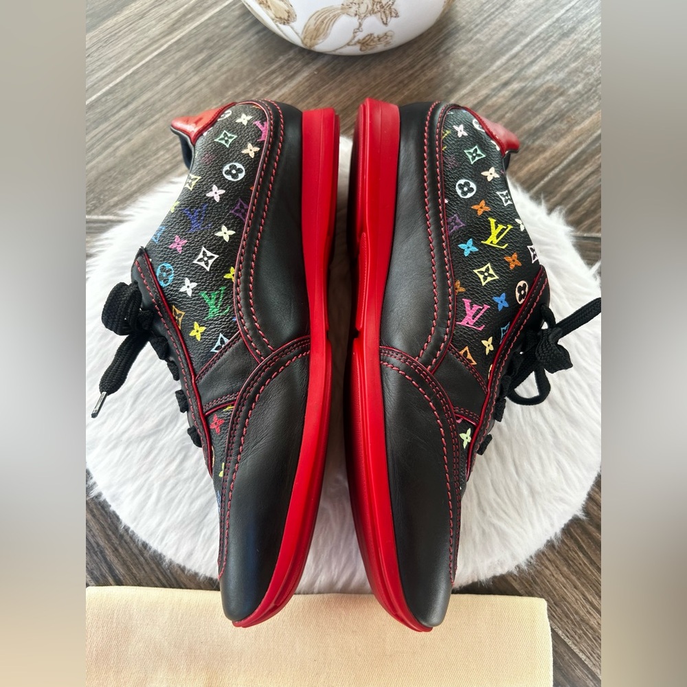 Louis Vuitton Murakami Black Multicolor Low Top Sneakers (Size 37/7 US) - Picture 15 of 16